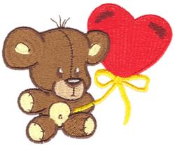 Love Bear - 5x7 bear detailed machine embroidery design perfect for Baby Blankets