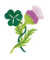 beginner-friendly leaf machine embroidery pattern - Lucky Thistle for decorative pillow covers