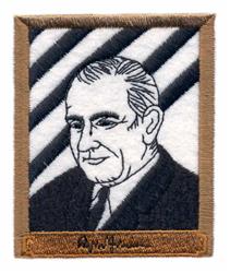 johnson detailed machine embroidery - Lyndon B. Johnson perfect for Fridge Magnet