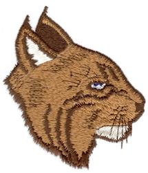 Lynx Head - 4x4 head detailed machine embroidery design for decorative pillow covers