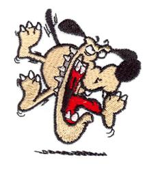 detailed puppy dog machine embroidery pattern - Mad Dog for decorative pillow covers