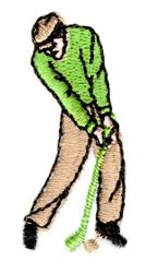 quick stitch putting machine embroidery pattern - Man Putting for kitchen tea towels