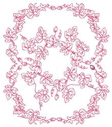 tree redwork machine embroidery - Maple Leaves Redwork for Wall Hanging Accents