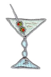 Martini - 4x4 martini quick stitch machine embroidery design perfect for Bar Towels