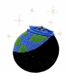 beginner-friendly impact machine embroidery pattern - Meteorite Impact for decorative wall hangings