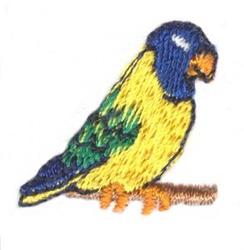 Mini Budgie - 4x4 bird quick stitch machine embroidery design for kitchen aprons
