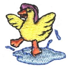 Mini Chick in a Puddle