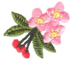 quick stitch leaf machine embroidery pattern - Mini Posies for kitchen tea towels