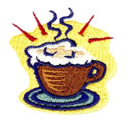 Mochachino - 4x4 mochachino beginner-friendly embroidery design for Mug Embellishments
