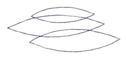 quick stitch oval machine embroidery pattern - Mod Ovals perfect for kitchen tea towels