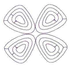 Mod Shapes - 4x4 shape quick stitch machine embroidery design for reusable tote bags