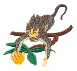 tree detailed machine embroidery - Monkey on Branch for decorative pillow covers