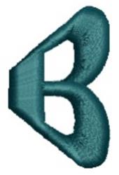 quick stitch alphabet machine embroidery pattern - Monogram Alphabet - B for Personalized Bags