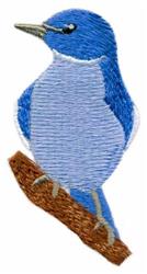 Mountain Bluebird - 4x4 bird beginner-friendly embroidery design for decorative pillow covers