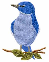 Mountain Bluebird - 4x4 bird beginner-friendly embroidery design for reusable tote bags