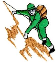 climber quick stitch machine embroidery - Mountain Climber for decorative pillow covers