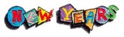 beginner-friendly year machine embroidery pattern - New Years for patchwork quilt blocks
