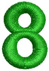 Number Eight - 4x4 eight quick stitch machine embroidery design for Birthday Banners