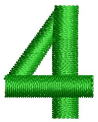 four quick stitch machine embroidery - Number Four perfect for reusable tote bags