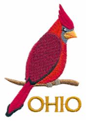 Ohio-Cardinal - 4x4 bird beginner-friendly embroidery design for decorative pillow covers