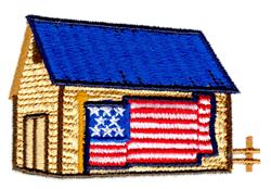 Old Barn Flag Mural