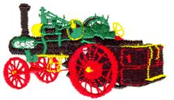 Old Fashioned Tractor - 4x4 tractor beginner-friendly embroidery design for kitchen tea towels