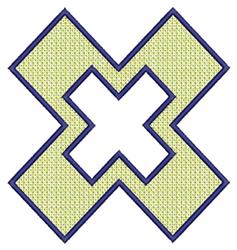 Open X - open detailed machine machine embroidery design perfect for kitchen tea towels
