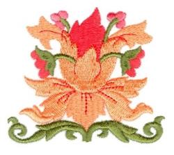 Orchid - 4x4 leaf detailed machine embroidery design perfect for reusable tote bags