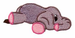 Out Flat Elephant - 4x4 elephant beginner-friendly embroidery design for Nursery Blankets