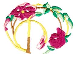 beginner-friendly pattern machine embroidery pattern - Oval Gardenia Pattern for reusable tote bags