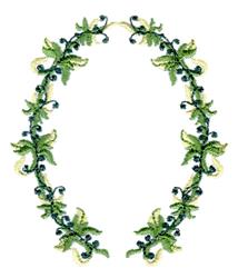 Oval Vine - 4x4 leaf beginner-friendly embroidery design for decorative pillow covers