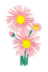 Painted Daisies - 4x4 daisy beginner-friendly embroidery design for Garden Aprons