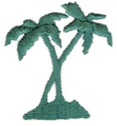 Stylized palm trees in shades of green, featuring a clean design perfect for summer-themed projects.