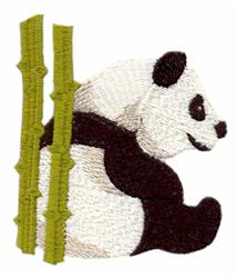 detailed easter bear machine embroidery pattern - Panda Bear with Bamboo for Childrens Apparel