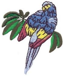 beginner-friendly bird machine embroidery pattern - Parrot for Decorative Pillows