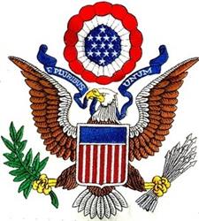 bird detailed machine embroidery - Patriotic Eagle perfect for Artwork on bags