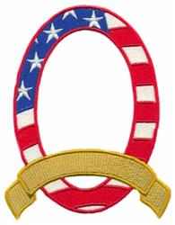 Patriotic oval frame with red and white stripes, blue field with stars, and a golden banner, perfect for Independence Day.
