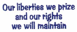 Bold patriotic text in blue on a white background, clear lettering conveying pride and simplicity.