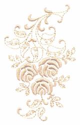beginner-friendly peonie machine embroidery pattern - Peonies perfect for Drapery