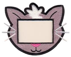 Pet Cat Border - 5x7 kitten detailed embroidery design for childrens crafts