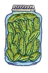 Pickle Jar - 4x4 jar beginner-friendly machine embroidery design for kitchen tea towels