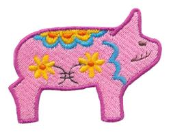beginner-friendly dala machine embroidery pattern - Pig ( Dala ) for Birthday Party Decor