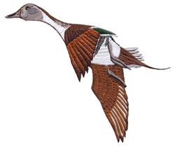 Pin Tail Duck - bird detailed machine embroidery design perfect for reusable tote bags