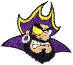 detailed head machine embroidery pattern - Pirate Head perfect for reusable tote bags
