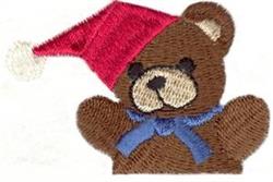beginner-friendly christmas bear machine embroidery pattern - Pocket Christmas Bear for Birthday Gifts
