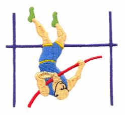 Pole Vaulter - 4x4 vaulter beginner-friendly embroidery design for Sports Bags