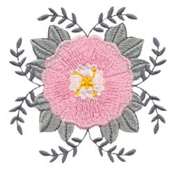 leaf detailed machine digital embroidery - Poppy perfect for decorative tea towels