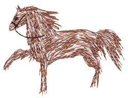 Prancing Horse - 4x4 horse quick stitch machine embroidery design for cute baby onesies
