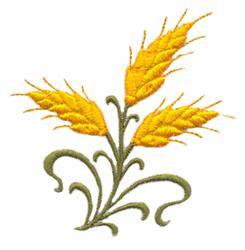 wheat detailed machine embroidery - Puffy Wheat perfect for decorative pillow covers