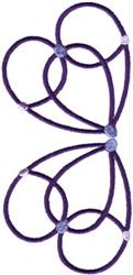 Abstract design with modern purple thread loops and sparkling accents, perfect for chic home decor.